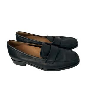 Vionic Sellah II Shoes Womens Size 6 Black Leather Loafers Comfort